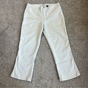 Abercrombie & Fitch Vintage Cream Military Cargo Utility Pants, Size 14